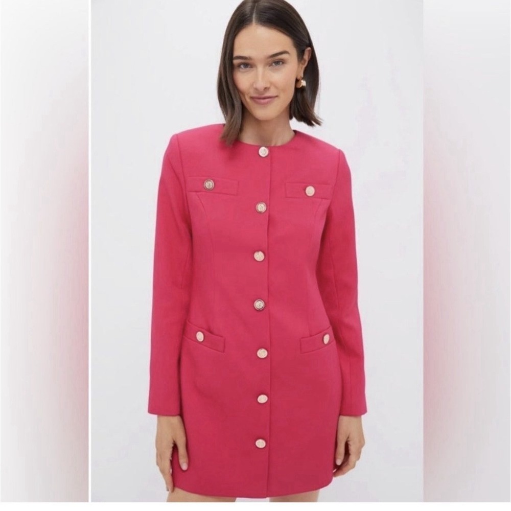 Tuckernuckโ Hyacinth House Strawberry Pink Veronica Mini Dress XS